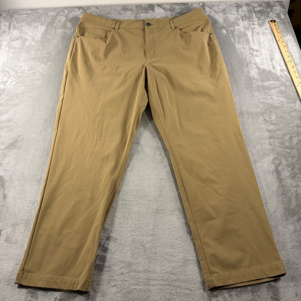 VRST Athletic Fit Khaki Tan Performance Stretch Pants Mens 40x30 GOLF